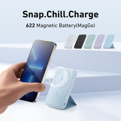 Anker 622 Magnetic Battery, 5,000mAh Foldable Wireless Charger with Stand and USB-C Port, Compatible for iPhone 16/15/14/13/12