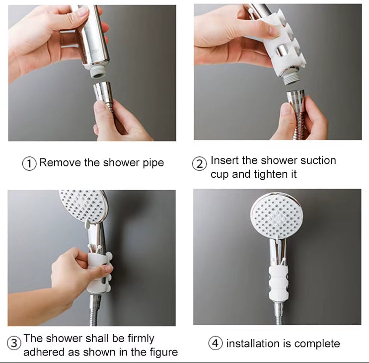 Movable Suction Cup Shower Head Holder